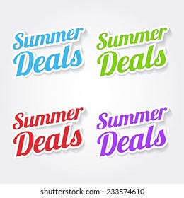 Summer Deals Colorful Vector Icon Design