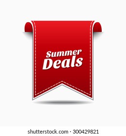 Summer Deals Red Vector Icon Design