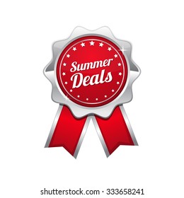 Summer Deals Red Vector Icon Design
