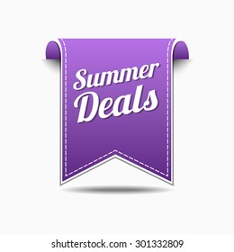 Summer Deals Violet Vector Icon Design