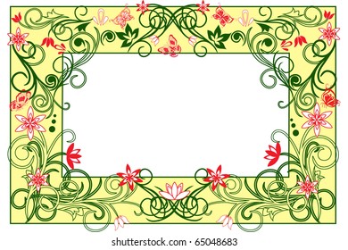 Summer decorative frame