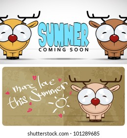 summer deer card