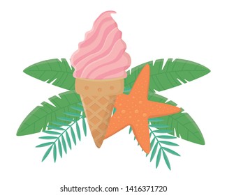 Summer and delicious ice cream design