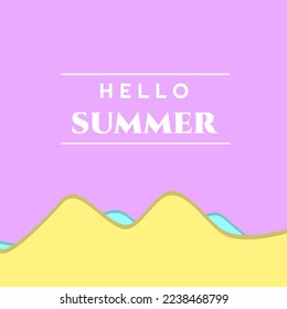 Diseño de verano. Fondo de verano. fondo de verano simple. diseño de fondo de pantalla de verano. diseño de plantilla de fondo. 