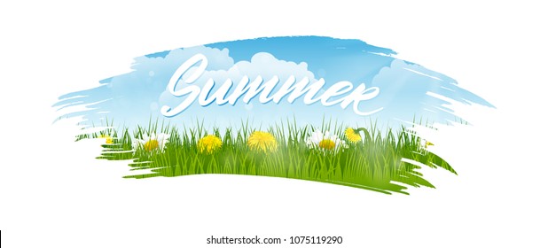 Summer design background. Vector summer illustration