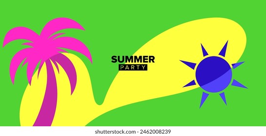 summer design background. vector ilustration. poster, banner, greeting template
