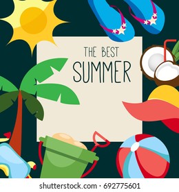 summer design. Hello summer illustration. Summer cold juice vector illustration for menu design or food posters and banners.