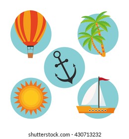 Summer design. Holidays icon. Colorful illustration , vector