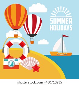 Summer design. Holidays icon. Colorful illustration , vector