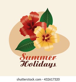 Summer design. Holidays icon. Colorfull illustration, vector gra