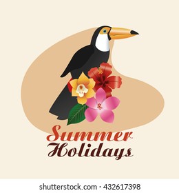 Summer design. Holidays icon. Colorfull illustration, vector gra