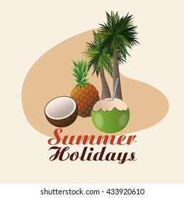 Summer design. Holidays icon. Colorfull illustration, vector gra