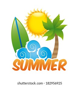 Summer Design icon over white background. vector illustration