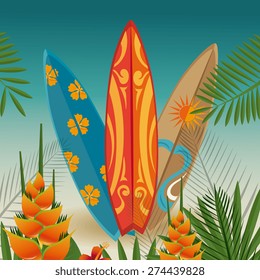 Summer design over beachscape design, vector illustration.