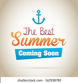 summer design over beige background vector illustration  