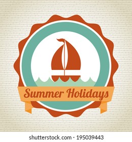 Summer design over beige background, vector illustration