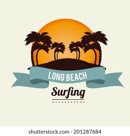 Summer design over beige background, vector illustration