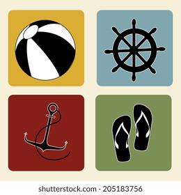 Summer design over beige background, vector illustration