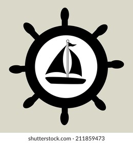 Summer design over beige background, vector illustration