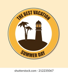 Summer design over beige background, vector illustration