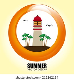 Summer design over beige background, vector illustration