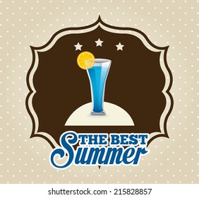 summer design over beige background vector illustration