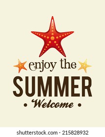 summer design over beige background vector illustration
