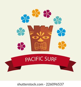 Summer design over beige background, vector illustration
