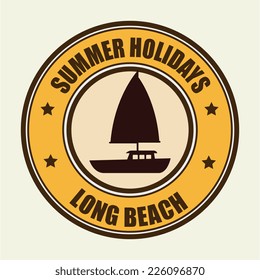 Summer design over beige background, vector illustration