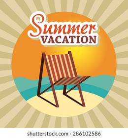 Summer design over beige background, vector illustration.