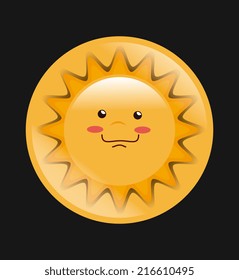 Summer design over black background, vector illustration