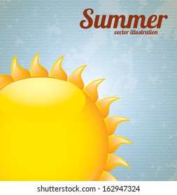 summer design over blue background vector illustration 