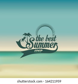 summer design over  blue background vector illustration    