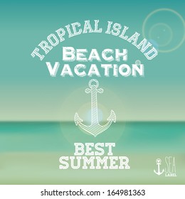 summer design over blue background vector illustration    