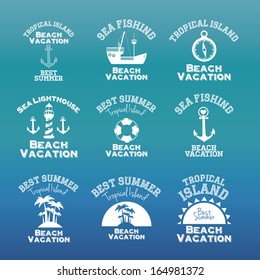 summer design over blue background vector illustration    