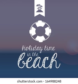 summer design over blue background vector illustration    