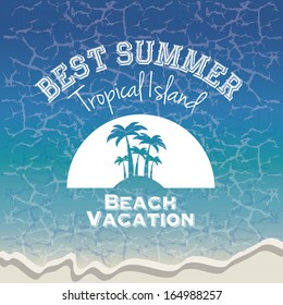 summer design over blue background vector illustration    