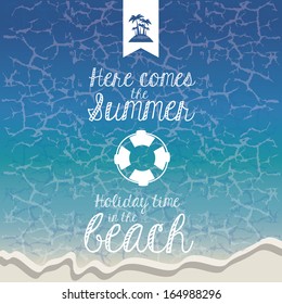 summer design over blue background vector illustration     