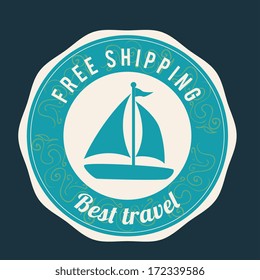 summer design over blue  background vector illustration   