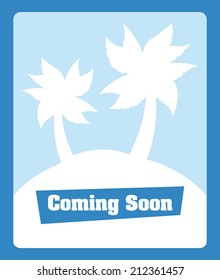 summer design over blue background vector illustration