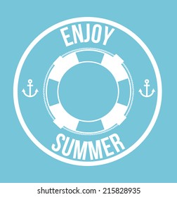 summer design over  blue background vector illustration