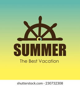 Summer design over blue background,vector illustration