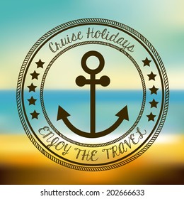 Summer design over blur background, vector illustration