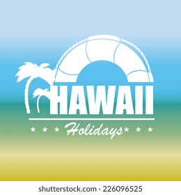 Summer design over blur background, vector illustration