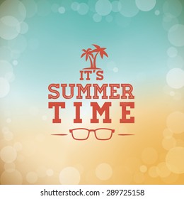 Summer design over blur background, vector illustration.
