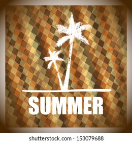 summer design over bronze background  vector illustration