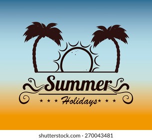 Summer design over colorful background, vector illustration.