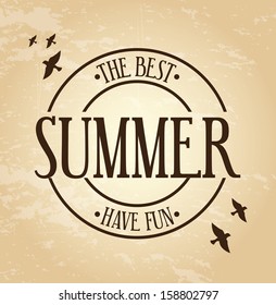 summer design over cream background vector illustration  
