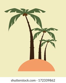 summer design over cream background vector illustration    