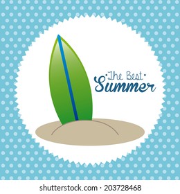 summer design over dotted background vector illustration